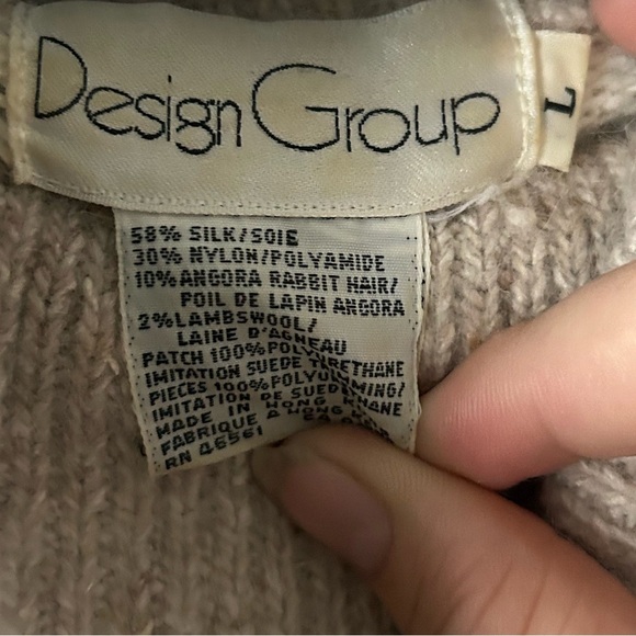 Vtg Silk Angora Sweater, Fringe, Pull Over, Turtle Neck, Soft Knit, Faux Suede - Picture 12 of 14